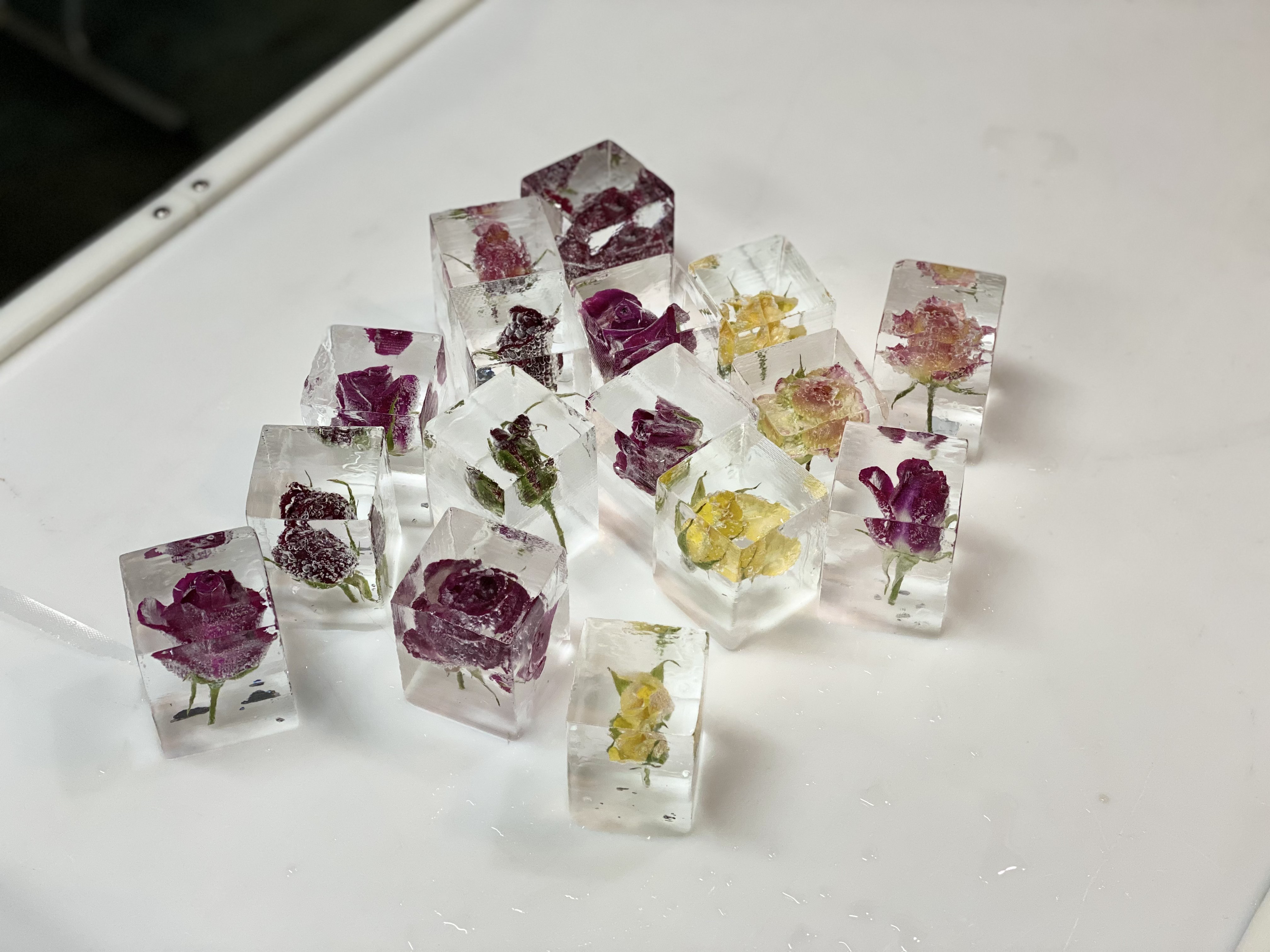 An image of botanical infused Block Ice.